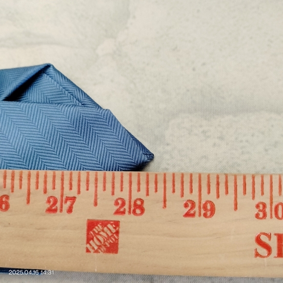CHAPS Necktie Silk Light Blue Men's Tie Striped Textured Formal Classic Handmade - Picture 4 of 7